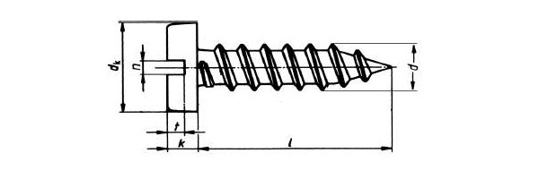 DIN 7971 Zylinderblechschraube mit Schlitzantrieb