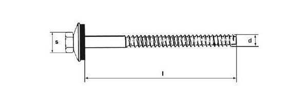 Fassadenbauschraube Form BZ mit Zapfen R 16 aus Edelstahl A2