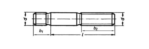 Stiftschrauben DIN 938 aus Edelstahl