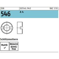 DIN 546 Schlitzmuttern - A4
