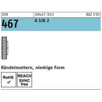 DIN 467 Rändelmuttern A1/A2 - niedrige Form