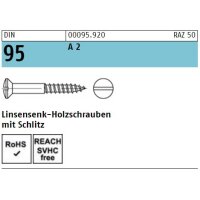 DIN 95 - Holzschrauben A2  /  6 x  70 // 100 Stück