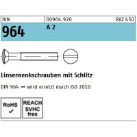 Linsensenkschrauben DIN 964 - Linsensenkkopf - Schlitz - A2