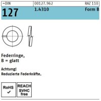 DIN 127 Federringe - Form B - Glatt - Edelstahl A2