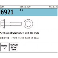 DIN 6921 - 6KT-Schraube A2  / M 6 x  35 // 200 Stück