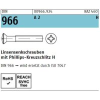 DIN 966 - Linsensenkkopf A2  / M 6 x  60 // 200 Stück