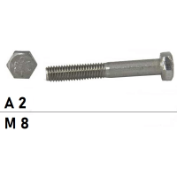 ISO  4014 - 6KT-Schrauben A2  / M 8 x  60 // 100 Stück