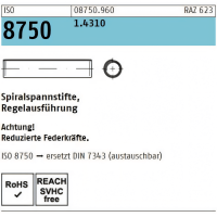 Spiralspannstifte - ISO 8750 - Regelausführung - A1