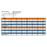 ISO 8748 - Spiralspannstifte, Regelausführung A2  /  6 x  28 // 500 Stück