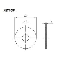 Art. 9054 - Karoscheibe A4  / 4,3 x 15 x 1 mm // 500...