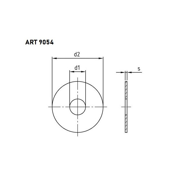 Art. 9054 - Karoscheibe A4  / 5,3 x 15 x 1,5 mm // 500 Stück
