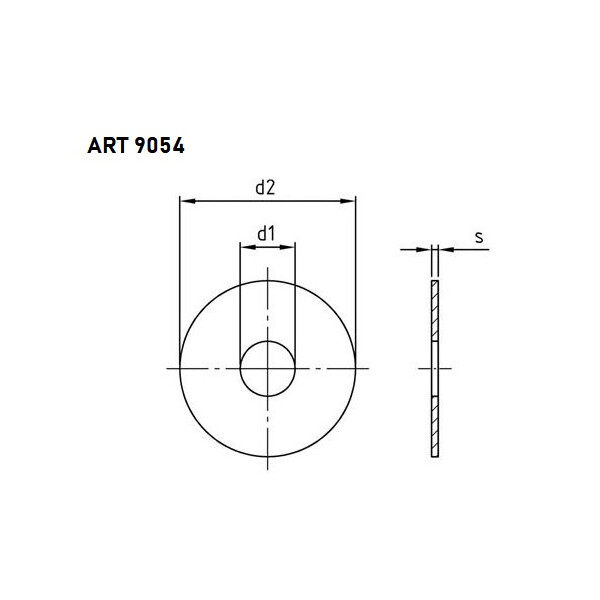 Art. 9054 - Karoscheibe A4  / 4,3 x 20 x 1,25 mm // 500 Stück