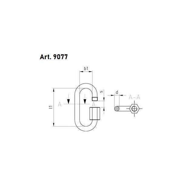 Art. 9077 - Schraubverbinder A4  / 10mm // 10 Stück