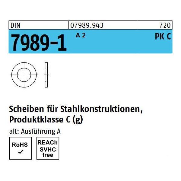 Unterlegscheiben DIN 7989 - für Stahlkonstruktionen - A2