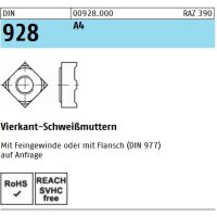DIN 928 Vierkant - Schweissmuttern - A4