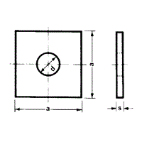 DIN 436 - Vierkantscheiben A4