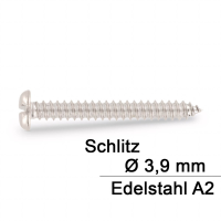 Blechschrauben DIN 7971 - 3.9 mm - Zylinderkopf - Schlitz...