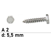 DIN 7976 6KT-Blechschraube Edelstahl A2 - Durchmesser 5.5 mm