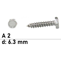 DIN 7976 6KT-Blechschraube Edelstahl A2 - Durchmesser 6.3 mm